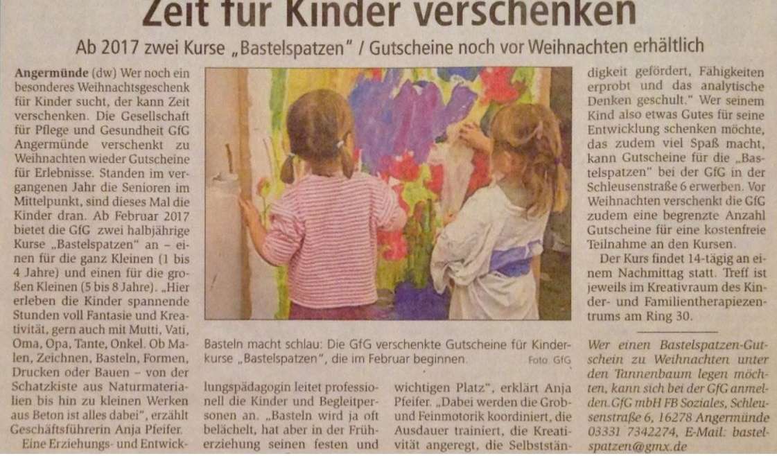 Zeit für Kinder verschenken